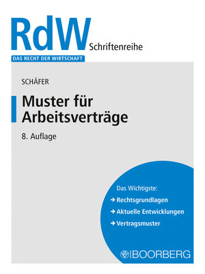 cover image of Muster für Arbeitsverträge